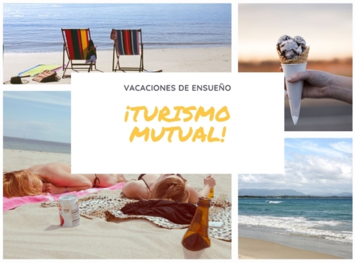 Foto Collage Vacaciones Tomar el Sol y Helado Playa